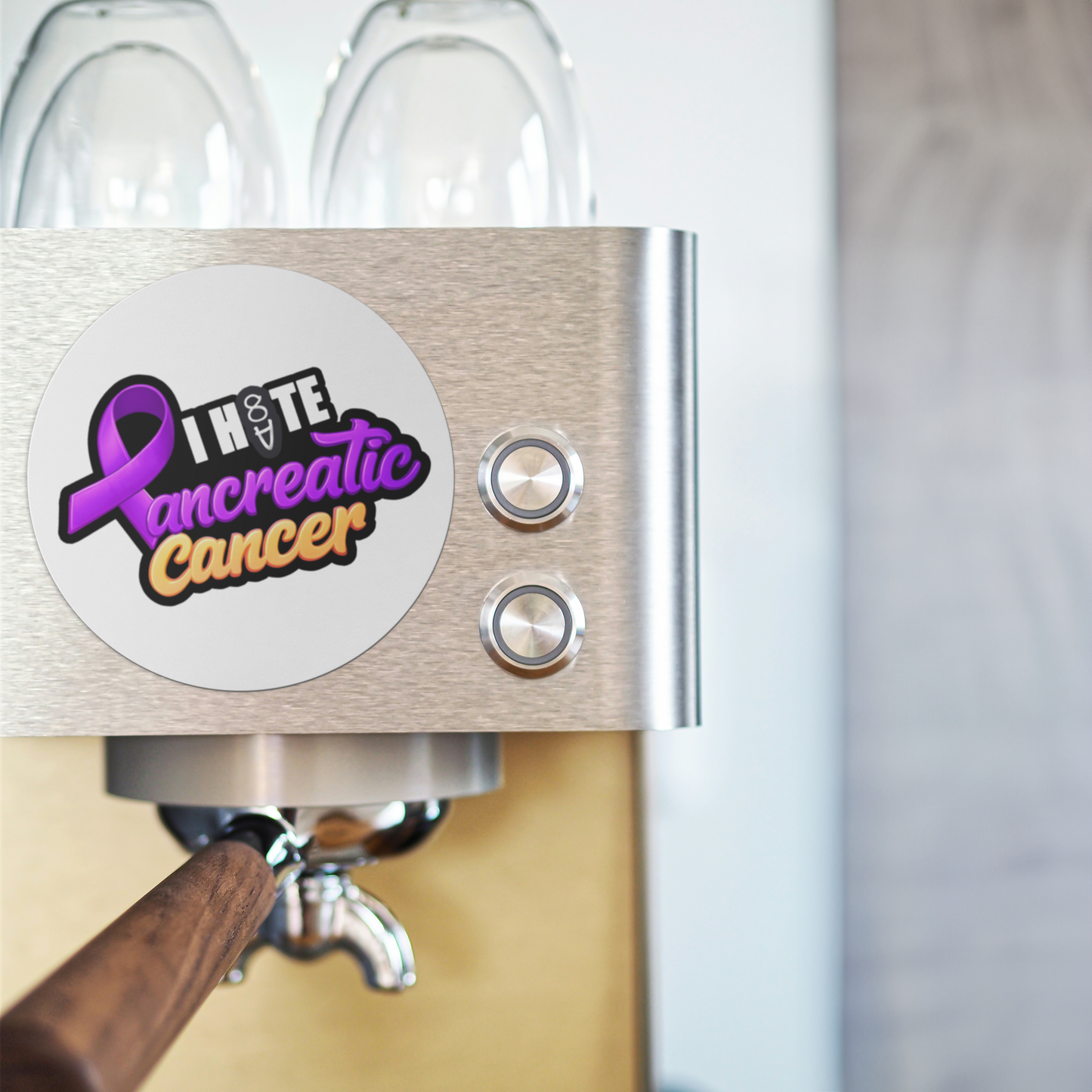I_HATE_PANCREATIC_CANCER_Magnet_RoundCarMagnet_CoffeeMachine_AS_Mockup.png