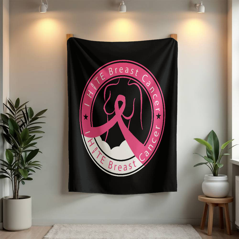 I H8TE BREAST CANCER Blanket