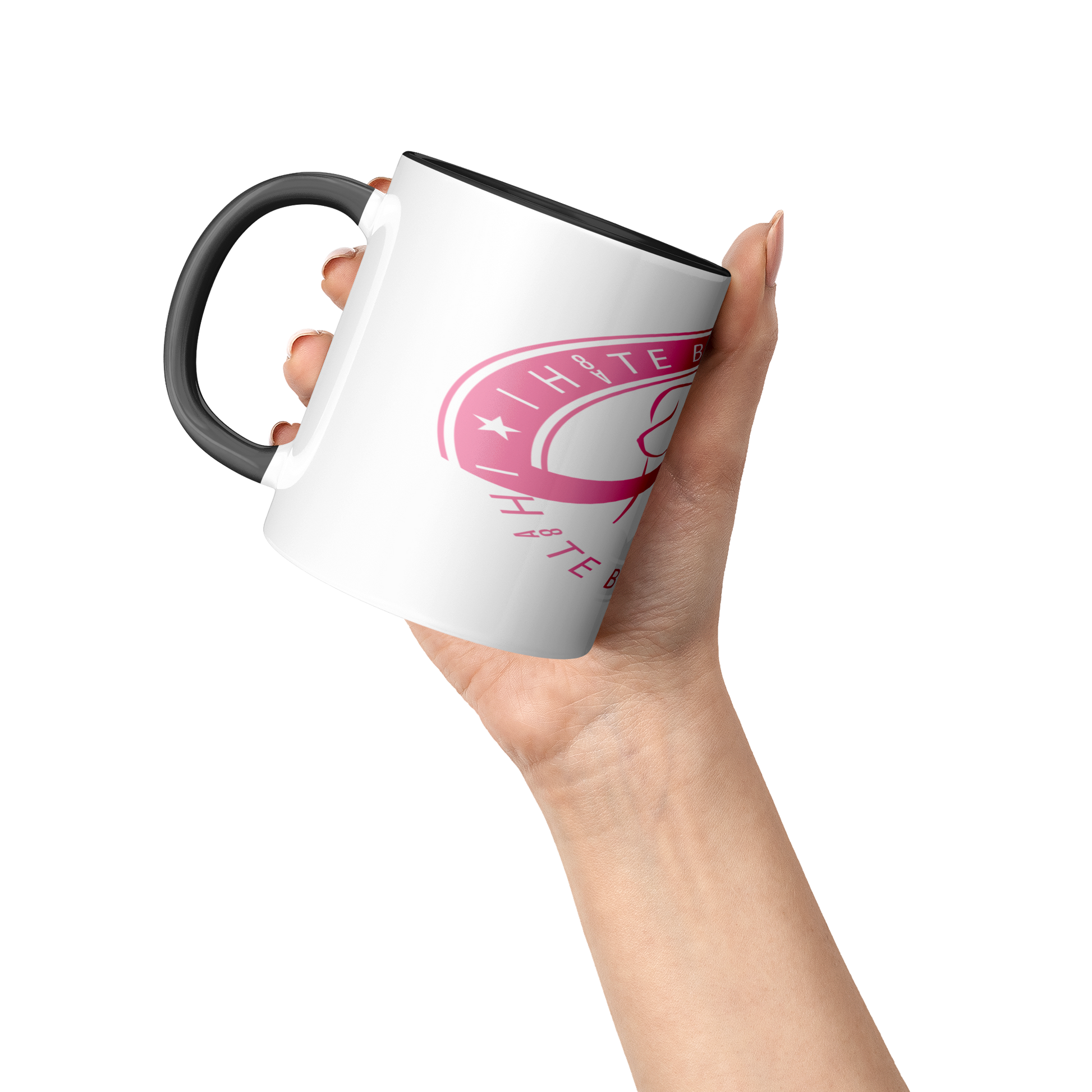 I_H8TE_BREAST_CANCER_Mug_Accent_Mug_Raised_Hand_LH_Mockup.png