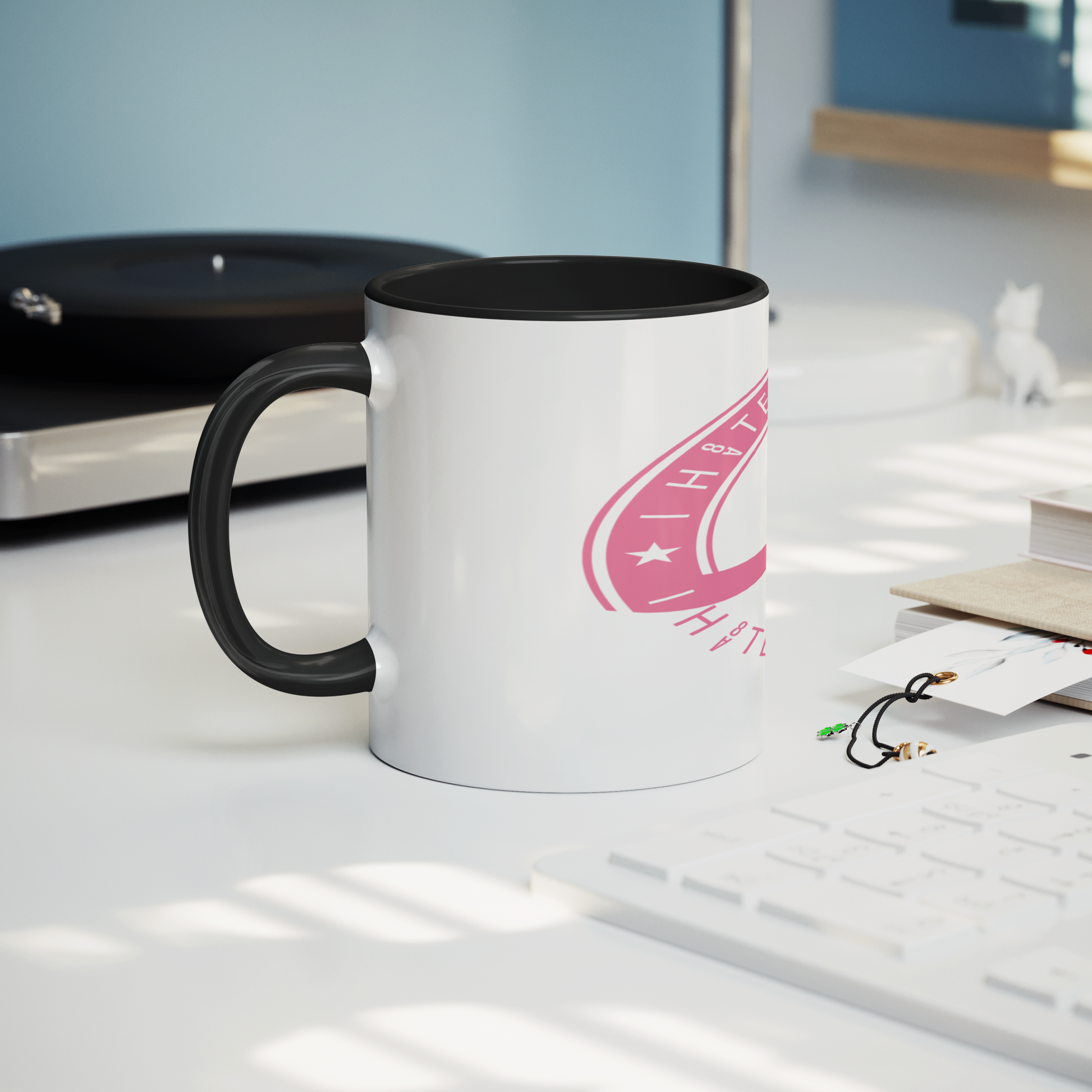 I_H8TE_BREAST_CANCER_Mug_Mug_Lifestyle_Record_Player_Mockup.png
