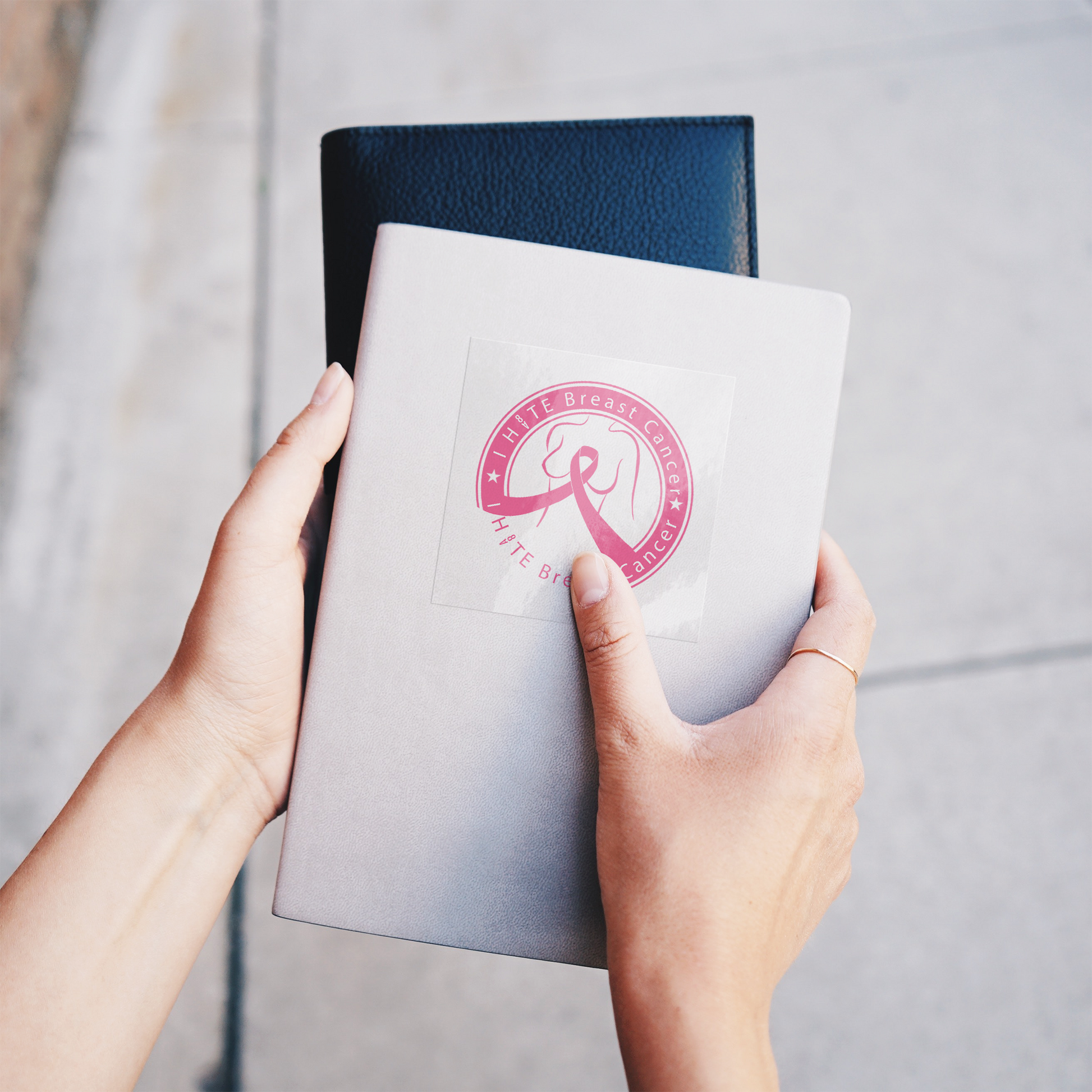 I_H8TE_BREAST_CANCER_Stickers_ClearSquareSticker_Notebook_Mockup.png
