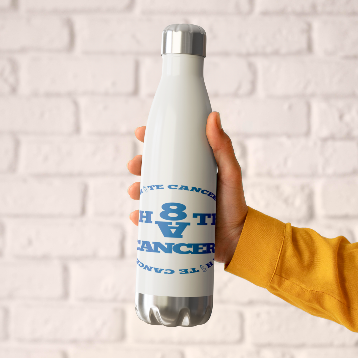 I_H8TE_CANCER_Logo_Water_Bottle_WaterBottle_HoldingHand_AS_Mockup.png