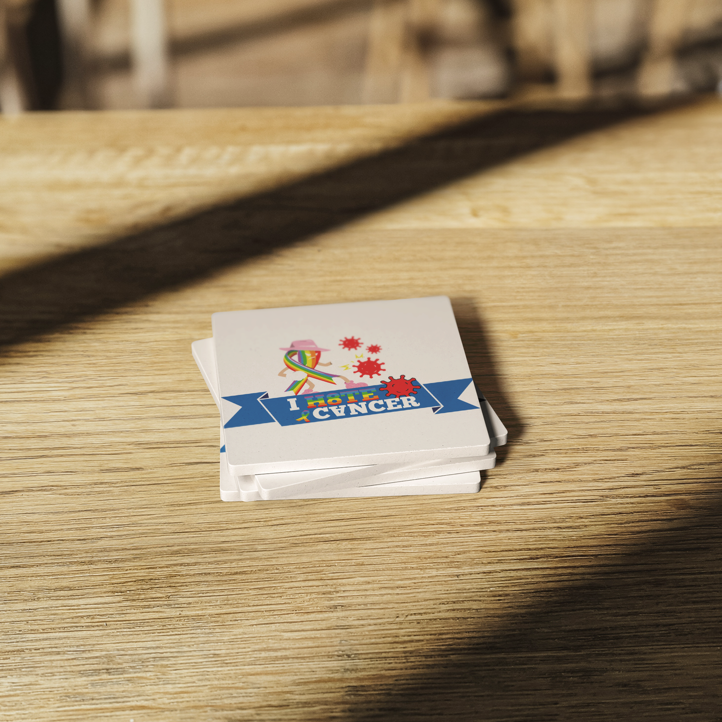 I_H8TE_Cancer_Awareness_Coaster_SquareStoneCoaster_WoodTable_AS_Mockup.png