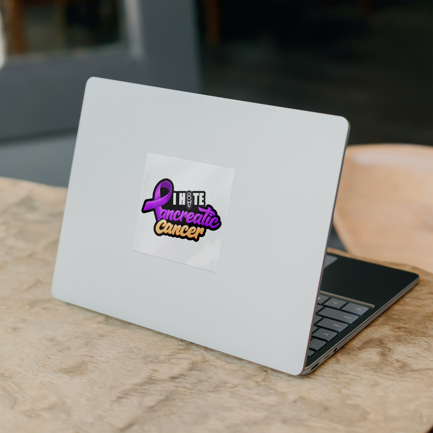 I_H8TE_Pancreatic_CANCER_Stickers_ClearSquareSticker_Laptop_Mockup.png