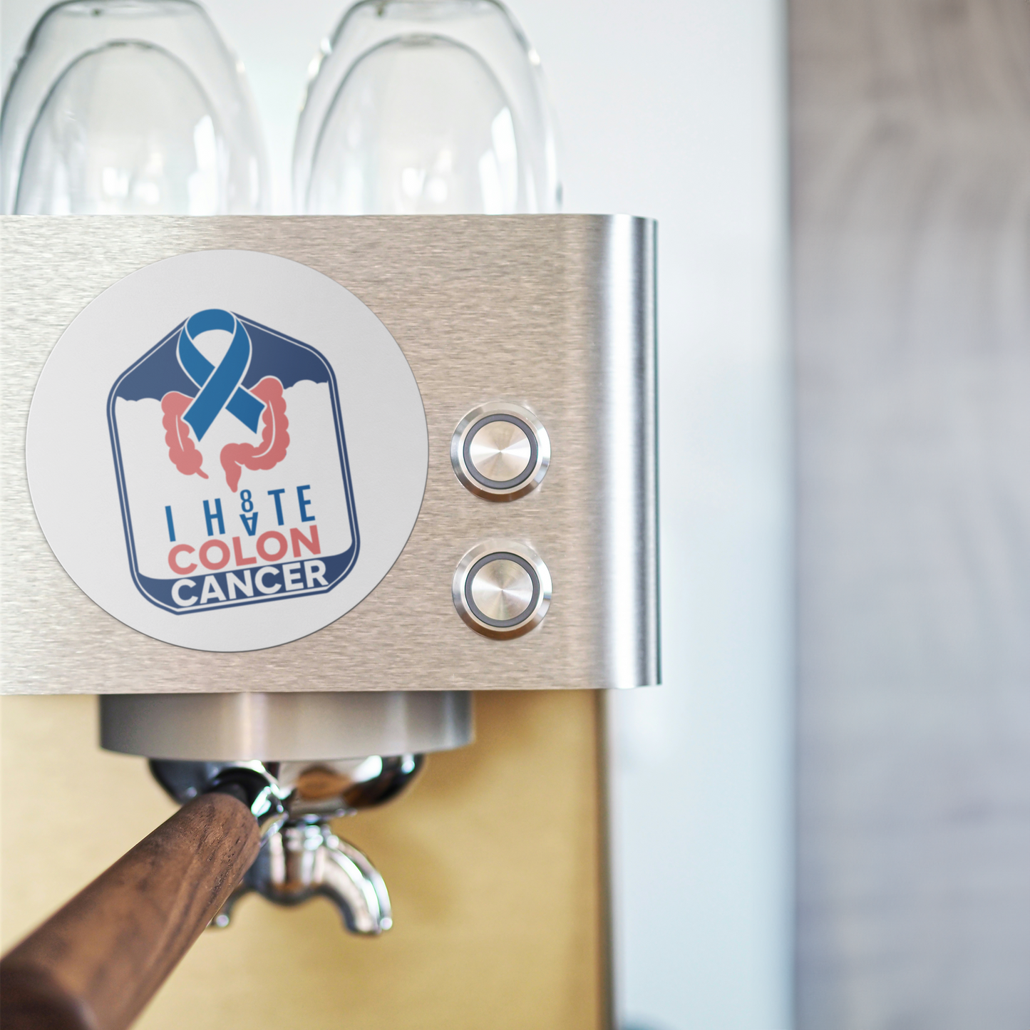 I_HATE_COLON_CANCER_Magnet_RoundCarMagnet_CoffeeMachine_AS_Mockup.png