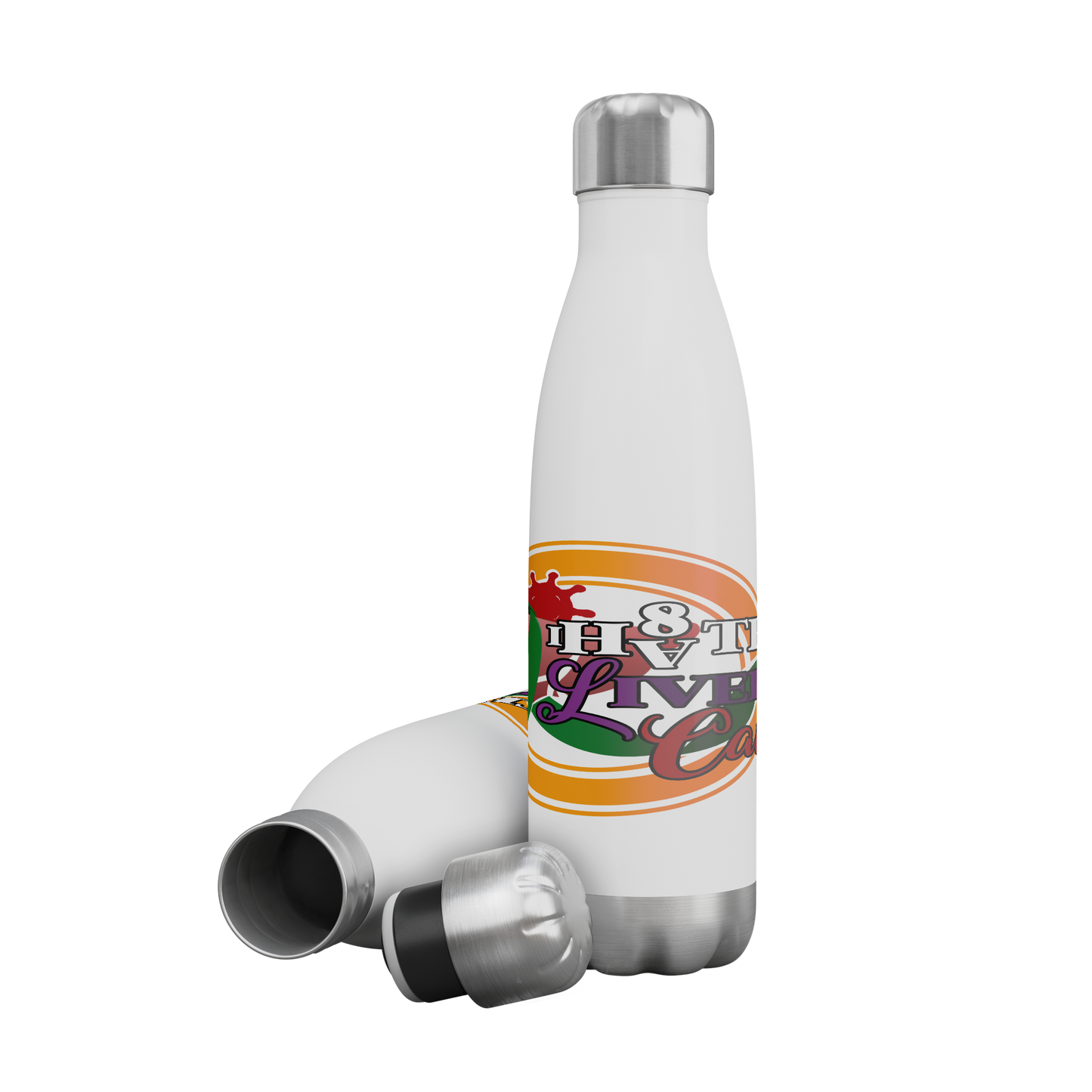 I_HATE_LIVER_CANCER_Stainless_Steel_Wate_WaterBottle_2Bottles_Mockup.png