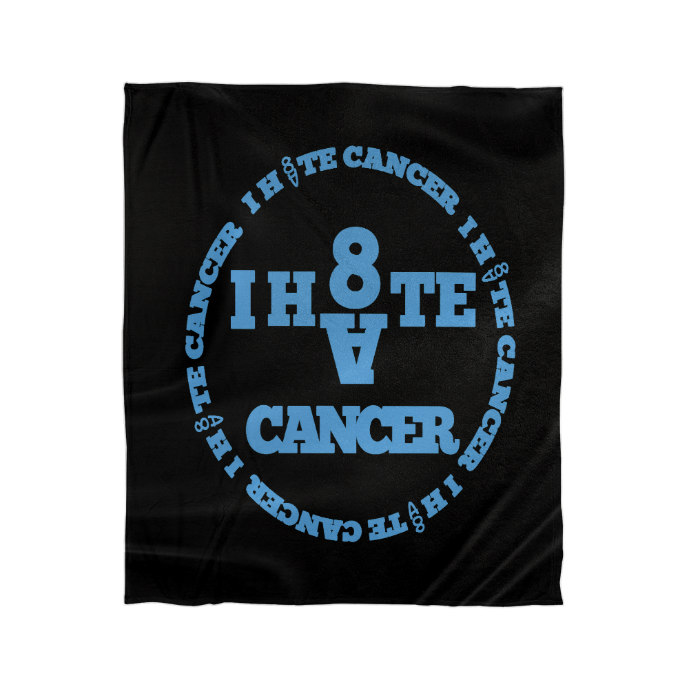 I H8TE CANCER Logo Blanket