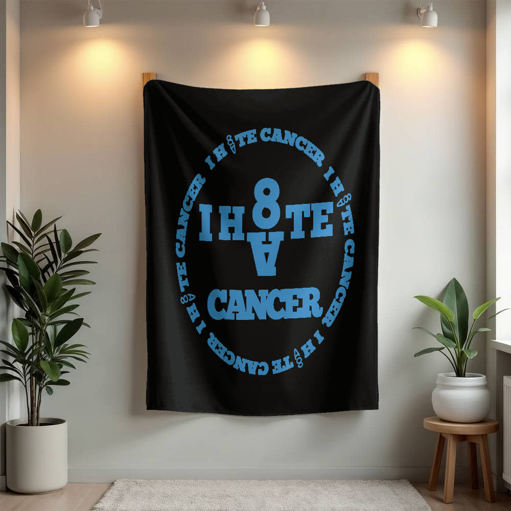I H8TE CANCER Logo Blanket