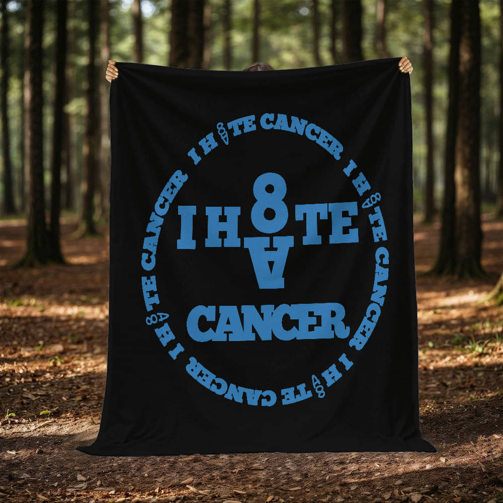 I H8TE CANCER Logo Blanket